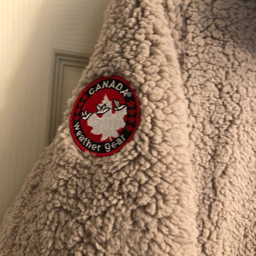 Women's Beige Puffer Jacket with Faux Fur Collar - Picture 5 of 6